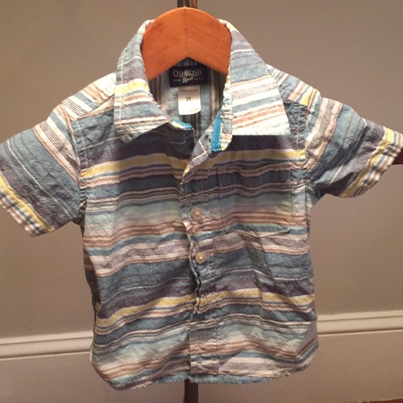 OshKosh B'gosh short sleeve button down tee shirt - Picture 1 of 4